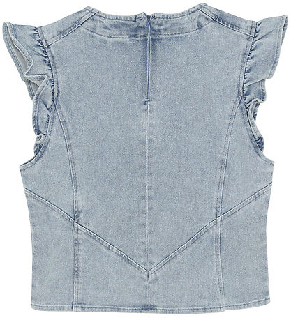 Indisk Blue Jeans Topp - Light Denim Blue