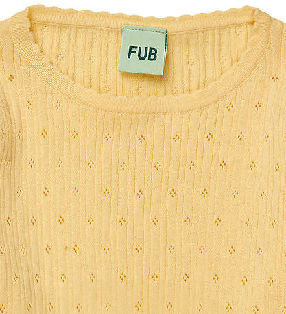 FUB T-shirt - Rib - Pointelle - Vanilla