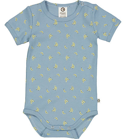 Müsli Body k/ä - Rib - Banana - Ocean/Majs/Natt Blue