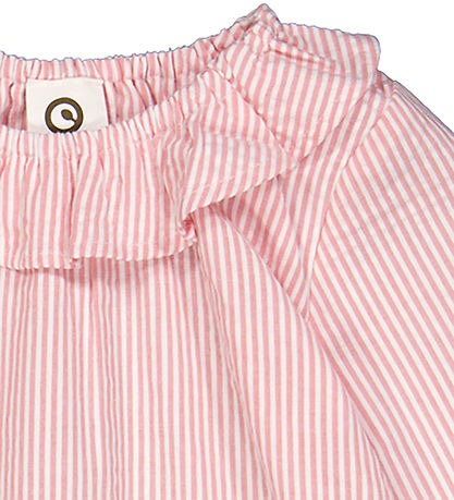 Müsli Bodysuit l/s - Seersucker Stripe - Conditioner Cream/Bubbl