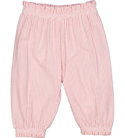 Müsli Trousers - Seesucker Stripe -Flared - Conditioner Cream/Bu
