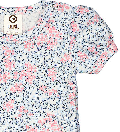 Müsli Bodysuit s/s - Petit Puff - Conditioner Cream/Bubblegum