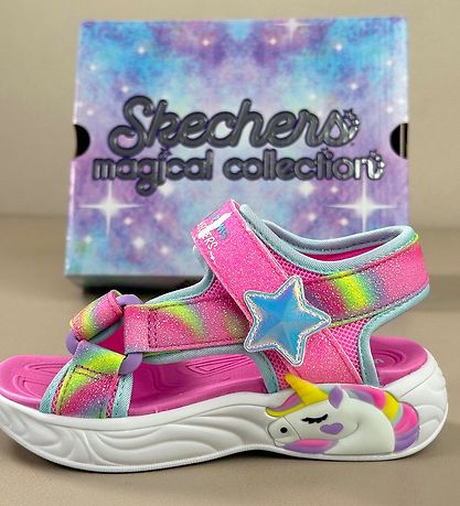 Skechers Sandals w. Lights - Dreamy Unicorns - Pink/Multi