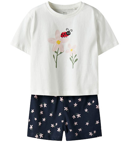 Name It Shorts Set - NmfVilinse - Bright White/Navy Blazer w. Bl