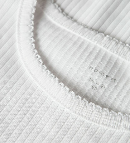 Name It Stuttermabolur - Rib - NmfFikatie - Lucent White