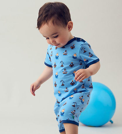 Freds World Summer Romper - Pirate - All Blue/Papaya/Navy