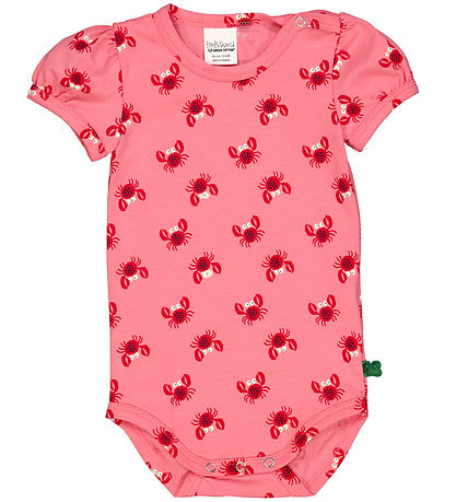 Freds World Bodysuit l/s - Crab Puff - Pink/Red/Navy