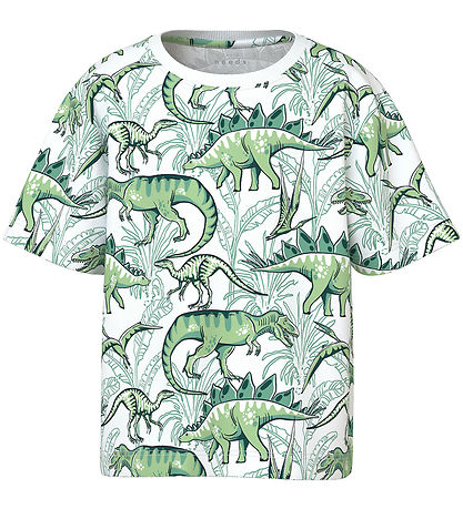 Name It Stuttermabolur - NmmValther - Bright White/Palm Dino