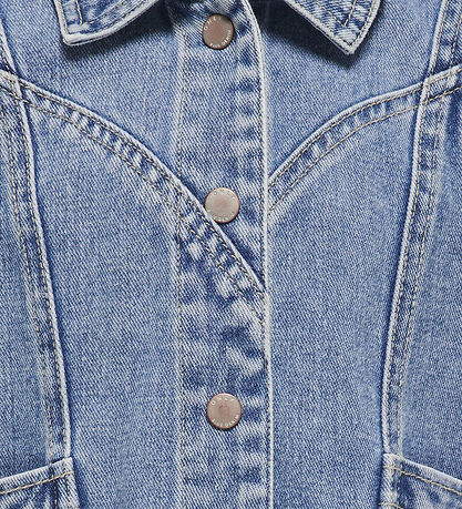Kids Only Denim Gilet - KogKennedy - Medium+ Blue Denim