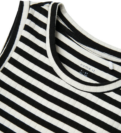 Name It Dress - Rib - Noos - NkfSuraja - Bright White/W. Black S