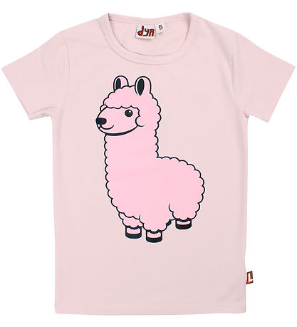DÝR Stuttermabolur - AnimalGrowl - Lt Rose Lama Buddy
