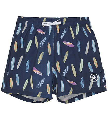 Color Kids Swim Shorts - AOP - Dress Blues