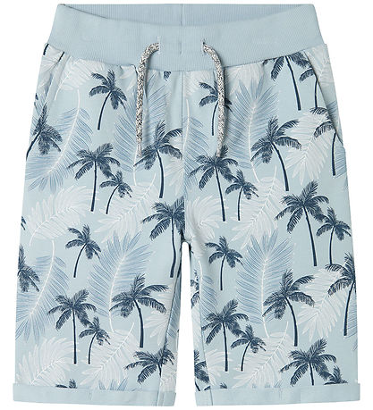 Name It Sweat Shorts - Noos - NkmVermo - Celestial Blue/Palms