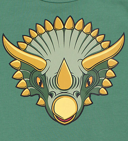 DÝR Stuttermabolur - Dýr nöldur - Þreyttur Green Triceratops