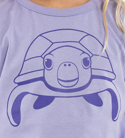 DÝR Stuttermabolur - AnimalHide - Lila Outline Sea Turtle