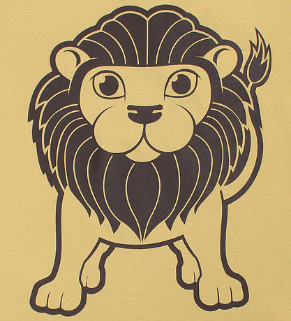 ANIMALS T-shirt - AnimalsHide - Faded Yellow Large Løve