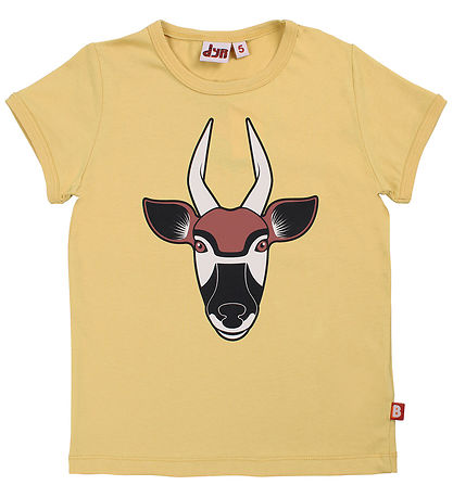 DÝR Stuttermabolur - AnimalHide - Fölnað Yellow Bongo antilópa