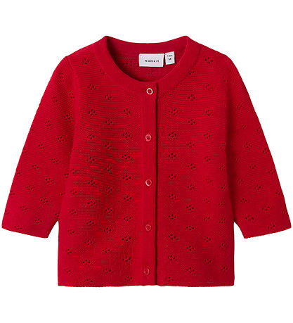 Name It Cardigan - Knitted - NbfFie - Lipstick Ed