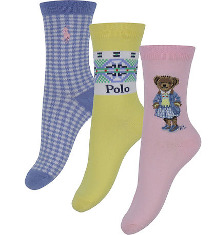 Polo Ralph Lauren Socks - 3-Pack - Pink/Yellow/Blue