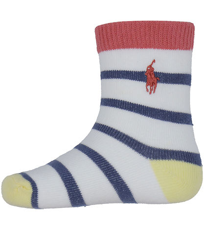Polo Ralph Lauren Socken - 3er-Pack - Weiß/Blau m. Print