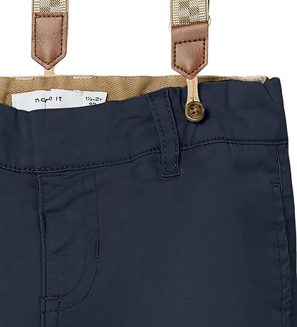 Name It Trousers w. Suspenders - NmmBen - Chino - Dark Sapphire