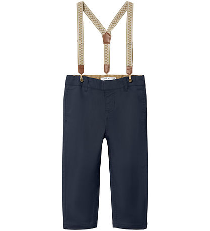 Name It Trousers w. Suspenders - NmmBen - Chino - Dark Sapphire