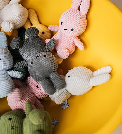 Bon Ton Toys Soft Toy - 23 cm - Miffy Corduroy - Soft Grey