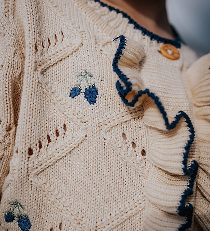 Fliink Cardigan - Prjónað - Mela Ruffle - Sandshell