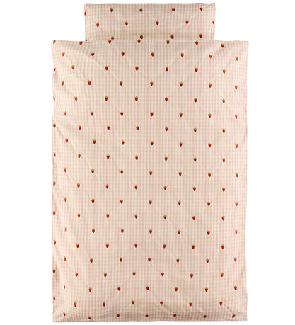 Flöss Rúmföt - Barn - Dolly - Bleikt Berry Gingham