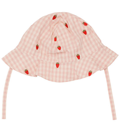 Flöss Sólhattur - Dolly - Bleikt Berry Gingham