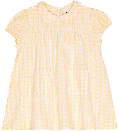 Flöss Kleid - Olivia - Soft Yellow Heart Gingham