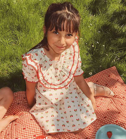 Flöss Mekko - Sofia - Soft White Berry M. Pitsi