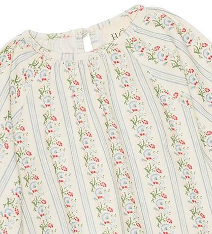 Flöss Bluse - Abigail - Soft White/Hell Blue