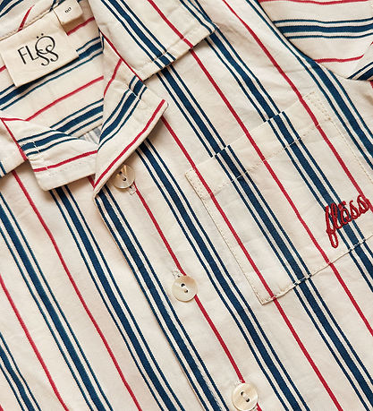 Flöss Shirt - Miles - Red/Blue Stripes