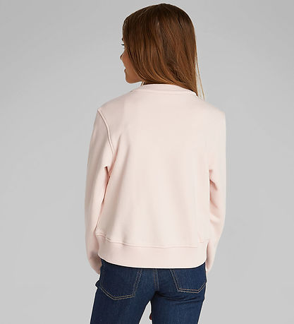 Calvin Klein Peysa - Ck Lógó - Silfur Peony Bleikt