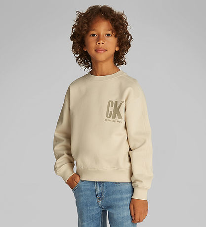 Calvin Klein Sweatshirt - Summer Backprint - Oyster Gray Grey