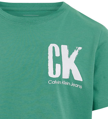 T-Shirt Calvin Klein - Coffre Surf Graphique - Bahama Green