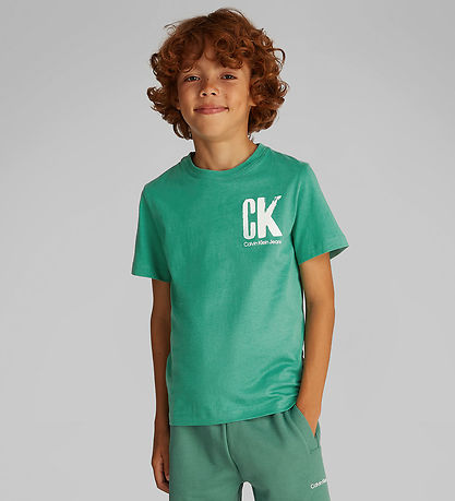 T-Shirt Calvin Klein - Coffre Surf Graphique - Bahama Green