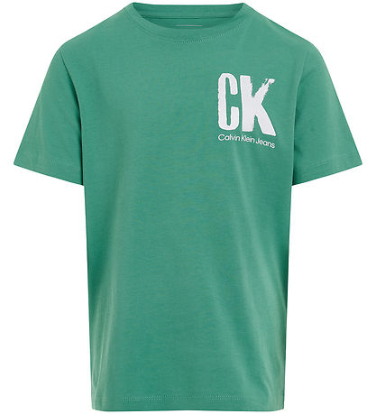 T-Shirt Calvin Klein - Coffre Surf Graphique - Bahama Green