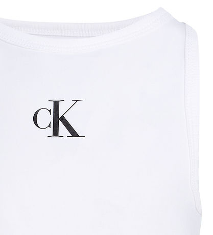 Calvin Klein Hlýrabolur - Ck Lógó Tank - Bright White