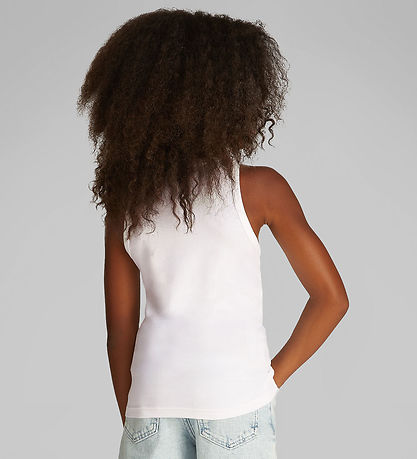 Calvin Klein Hlýrabolur - Ck Lógó Tank - Bright White