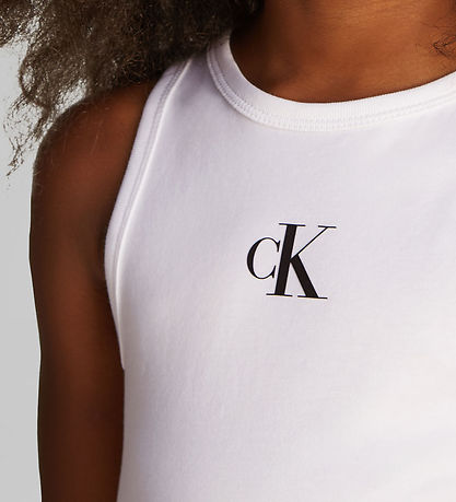 Calvin Klein Hlýrabolur - Ck Lógó Tank - Bright White