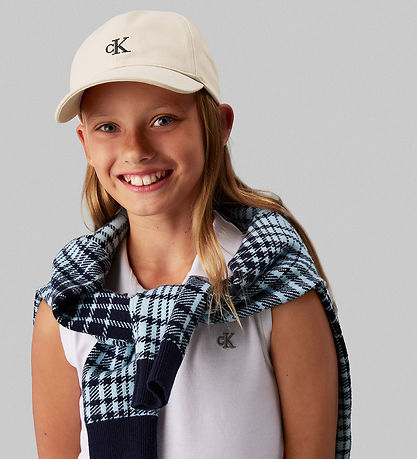 Calvin Klein Kappe - Monogramm-Baseball - Oyster Grey