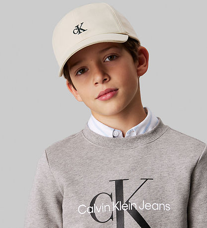 Calvin Klein Kappe - Monogramm-Baseball - Oyster Grey