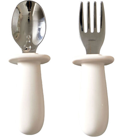 Jack o Juno Cutlery - Silicone/Stainless Steel - Cream