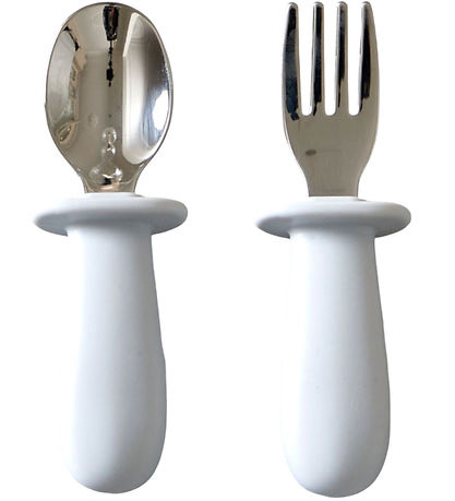 Jack o Juno Cutlery - Silicone/Stainless Steel - Glacier Grey