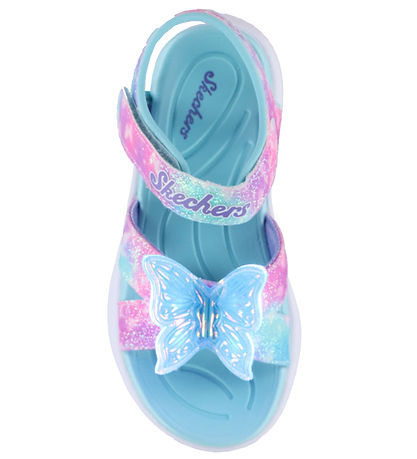 Skechers Sandalen m. Licht - S-Licht Vlinderdas Helder - Aqua Me