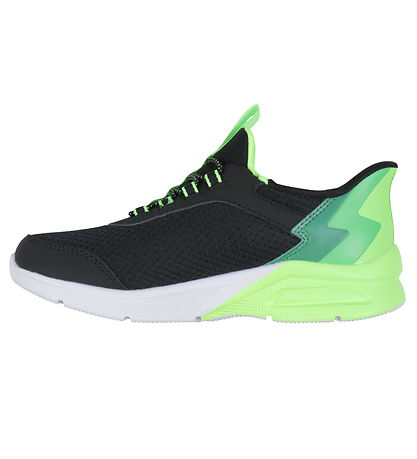 Skechers Shoes - Microspec Max Brisk-Stripe - Black/Lime