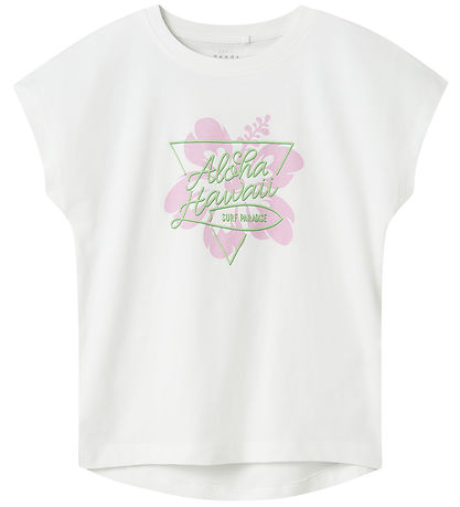 Name It Stuttermabolur - NkfViolet - Bright White/Aloha