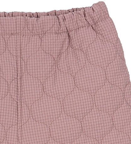 Mikk-Line Thermo Trousers - Woodrose w. Checs